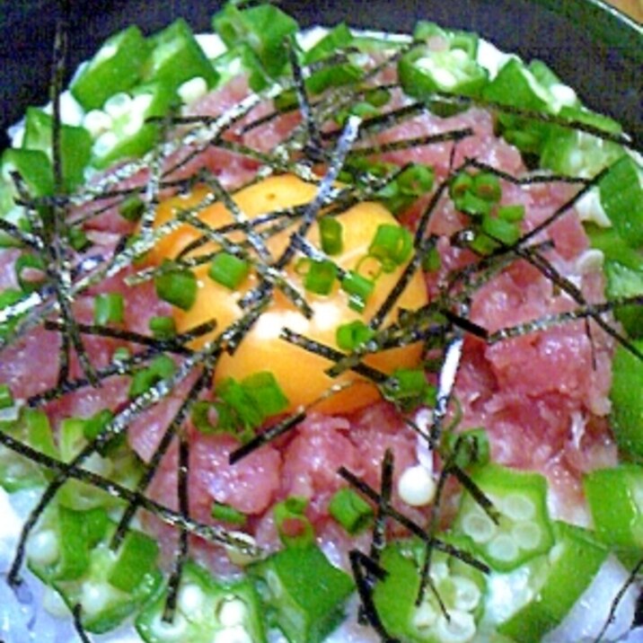 まぐろのたたき身　ねぎとろ丼♪